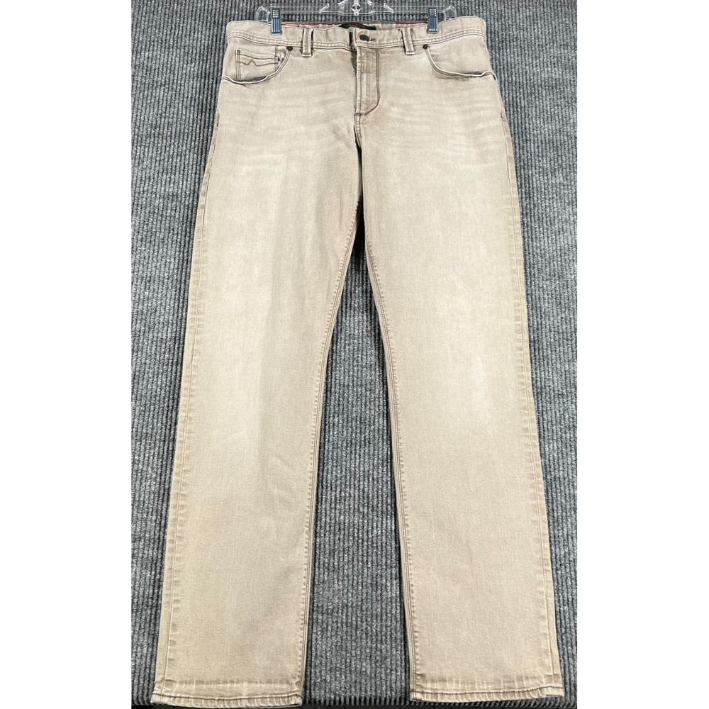 Alberto Jeans Mens Size 36x34 Stone 5 Pocket Casual Comfort Modern Fit